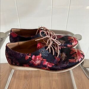 Rollie Satin Floral Lace-Up Shoes